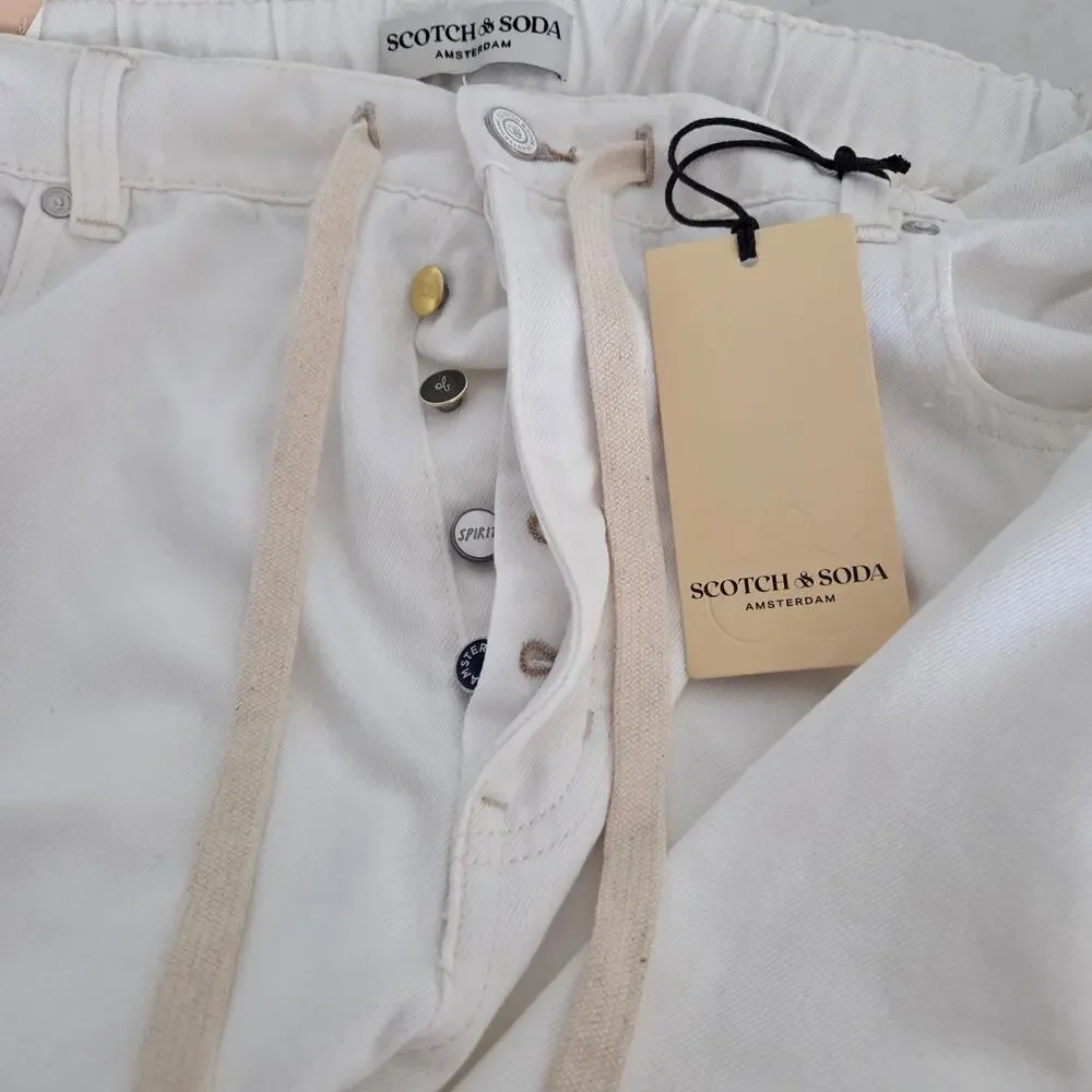 Men's NWT Wide Leg,  Button Fly,  Scotch and Soda White Jeans, XL